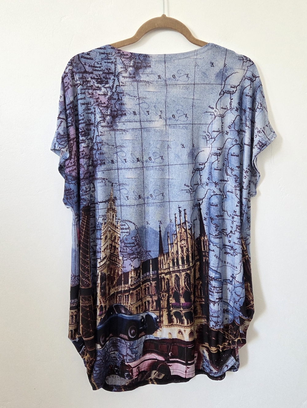 Blossom By P French Theme Tunic Top Travel France Atlas Artsy England Abstract L - Picture 5 of 12